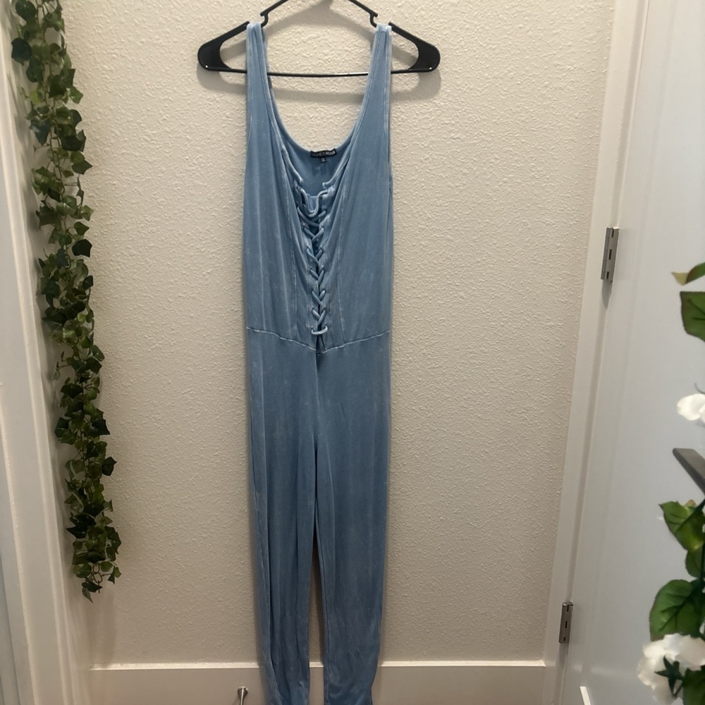 Fashion Nova Light Blue Jumpsuit